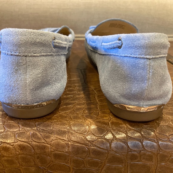 Michael Kors Sutton Moc Powder Blue Suede Loafer - Picture 2 of 3